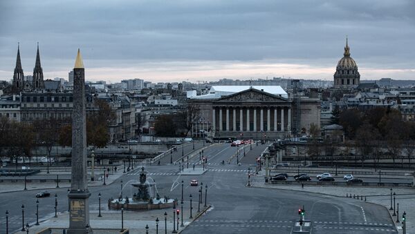Вид сверху на площадь Согласия и здание Национального собрания в Париже, Франция - Sputnik Молдова