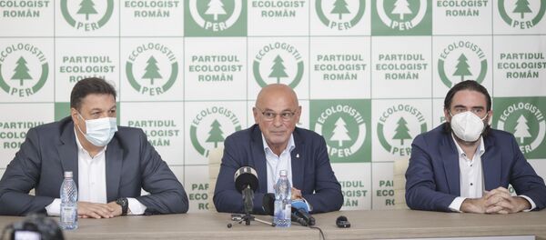 Partidul Ecologist Român (PER), Conferință de presă ținută de Liviu Pleșoianu, Șerban Nicolae - Sputnik Moldova-România