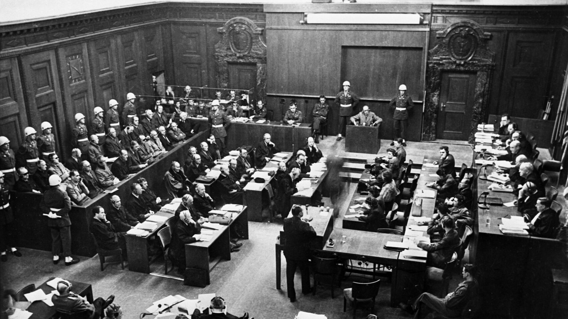 В зале суда Нюрнбергского процесса - Sputnik Moldova-România, 1920, 01.10.2021