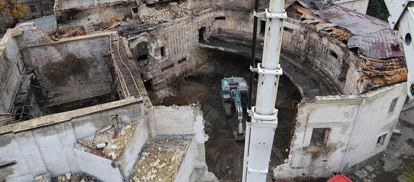 La Filarmonica Națională Serghei Lunchevici lucrările de demontare a materialelor avariate în urma incendiului au fost finalizate - Sputnik Молдова