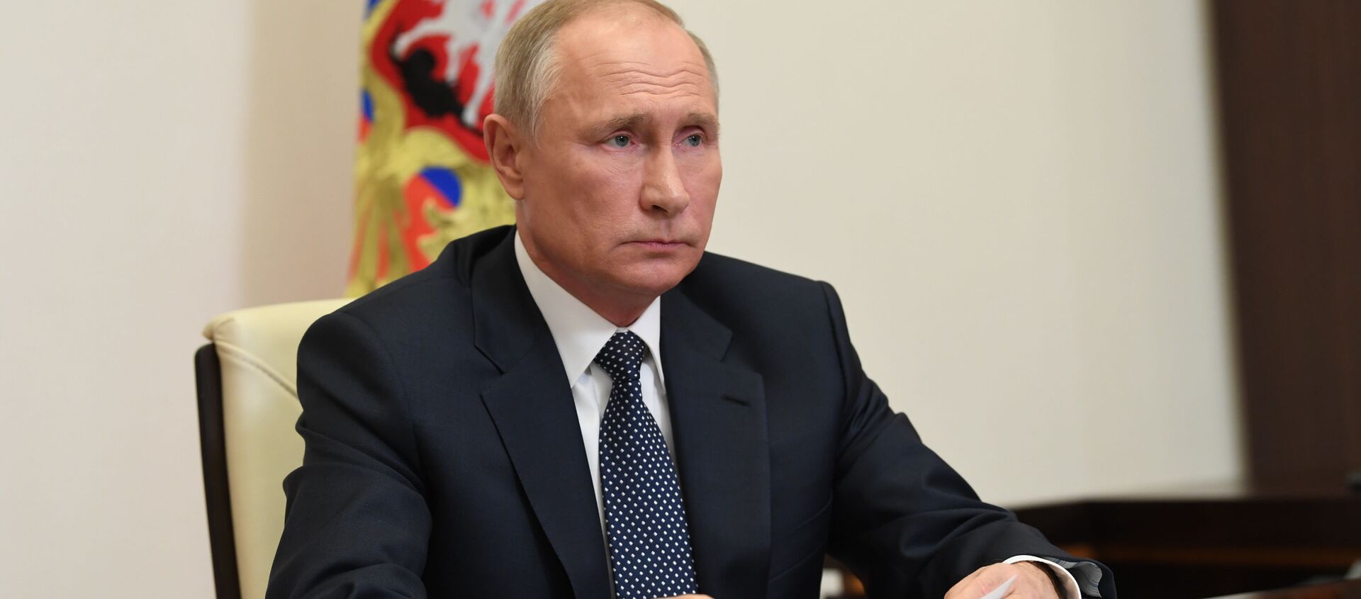 Президент РФ В. Путин провел совещание о российской миротворческой миссии в Нагорном Карабахе - Sputnik Moldova, 1920, 18.03.2021