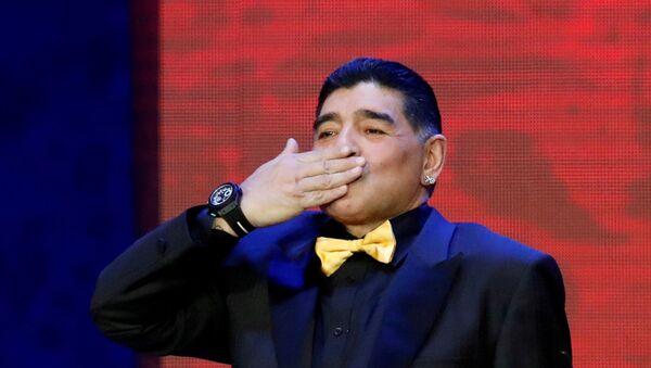 Legendă a fotbalului - Diego Maradona, la Kremlin, anul 2017 - Sputnik Moldova-România