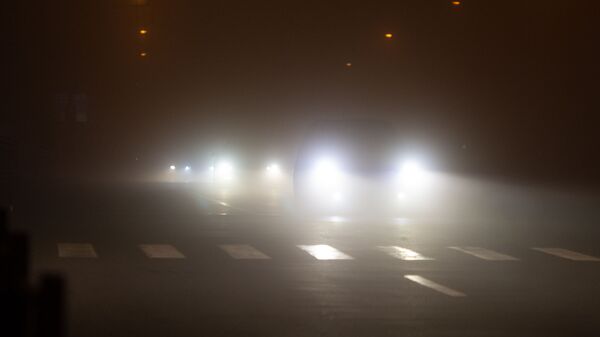 Автомобиль в тумане перед пешеходным переходом - Sputnik Moldova