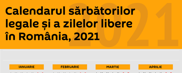 Calendarul sărbătorilor legale și a zilelor libere în România, 202 Calendarul sărbătorilor legale și a zilelor libere în România, 202 - Sputnik Moldova-România