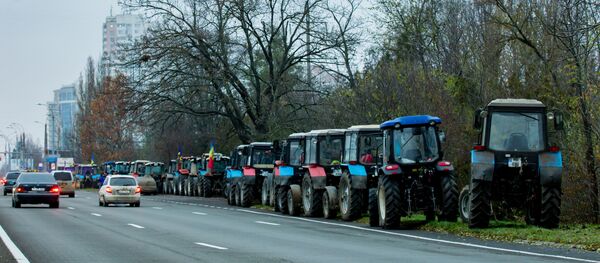 Сельхозтехника у въезда в Кишинев Сельхозтехника у въезда в Кишинев - Sputnik Moldova