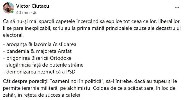 Ciutacu face praf PNL: ”Lăcomie, Arafat, slugi la străini” Ciutacu face praf PNL: ”Lăcomie, Arafat, slugi la străini” - Sputnik Moldova-România