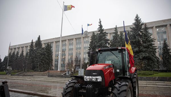Протест аграриев в Кишиневе у правительства - Sputnik Moldova-România