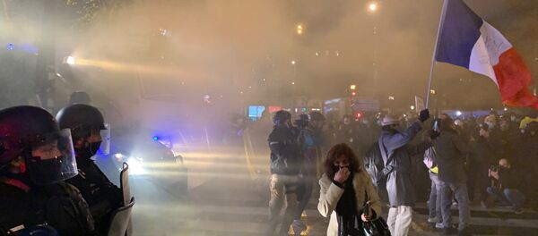 Une manifestation contre la loi Sécurité Globale à Paris, 12 décembre 2020 Une manifestation contre la loi Sécurité Globale à Paris, 12 décembre 2020 - Sputnik Молдова