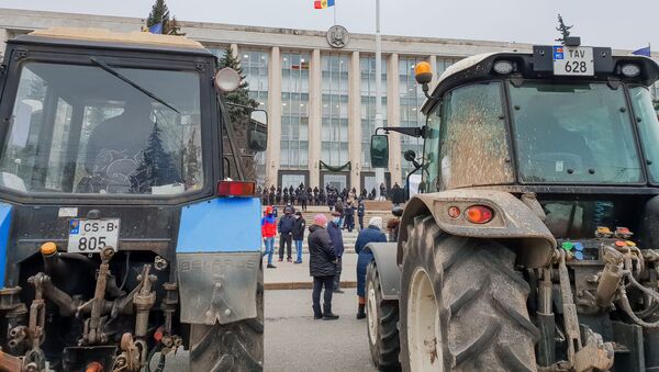 Протест аграриев в Кишиневе - Sputnik Молдова