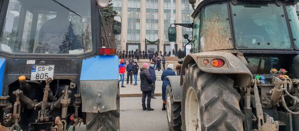 Протест аграриев в Кишиневе Протест аграриев в Кишиневе - Sputnik Молдова