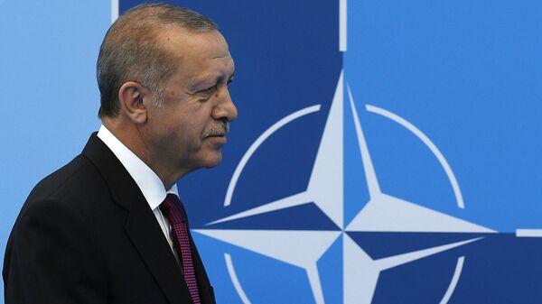 Президент Турции Реджеп Тайип Эрдоган на саммите НАТО в Брюсселе - Sputnik Молдова
