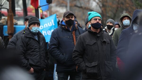 Протест аграриев в Кишиневе 17 декабря 2020 года - Sputnik Moldova