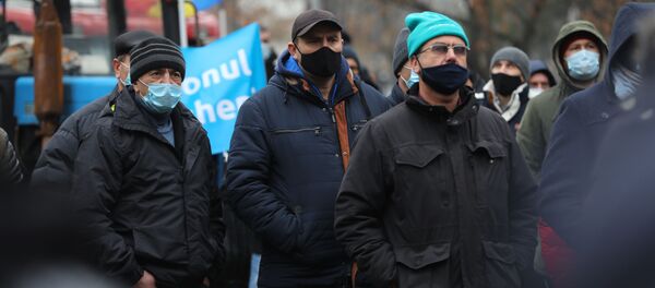 Протест аграриев в Кишиневе 17 декабря 2020 года Протест аграриев в Кишиневе 17 декабря 2020 года - Sputnik Moldova