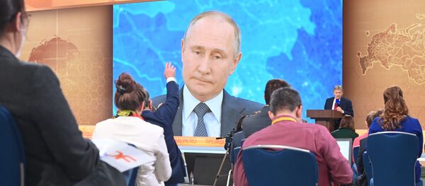 Ежегодная пресс-конференция президента РФ В. Путина Ежегодная пресс-конференция президента РФ В. Путина - Sputnik Moldova-România