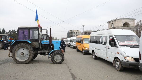 Протест аграриев в Кишиневе 22 декабря 2020 года - Sputnik Молдова