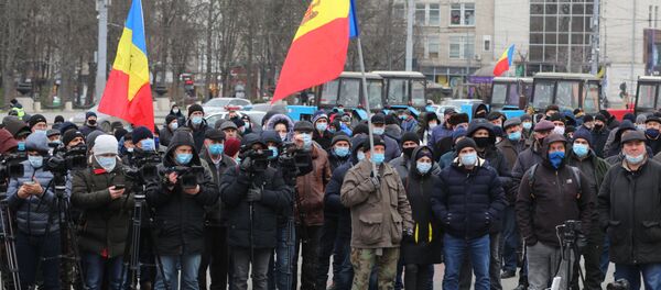 Протест аграриев в Кишиневе 22 декабря 2020 года - Sputnik Moldova