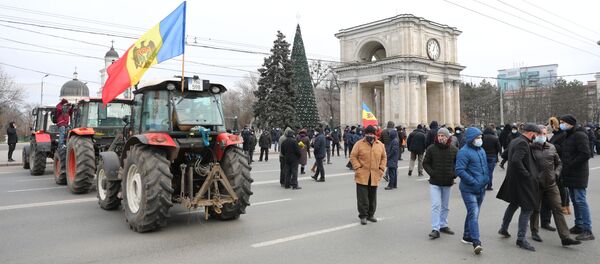 Протест аграриев в Кишиневе 22 декабря 2020 года - Sputnik Молдова