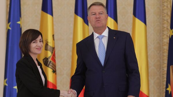 Maia Sandu și Klaus Iohannis - Sputnik Moldova-România