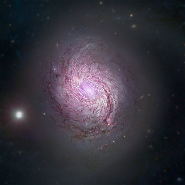 Магнитные поля спиральной галактики NGC 1068 (M77) в созвездии Кит - Sputnik Молдова