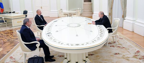 Трёхсторонняя встреча президентов России, Азербайджана и Армении - Sputnik Moldova