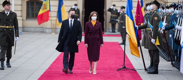 Встреча президента Молдовы Майи Санду и украинского лидера Владимира Зеленского - Sputnik Молдова