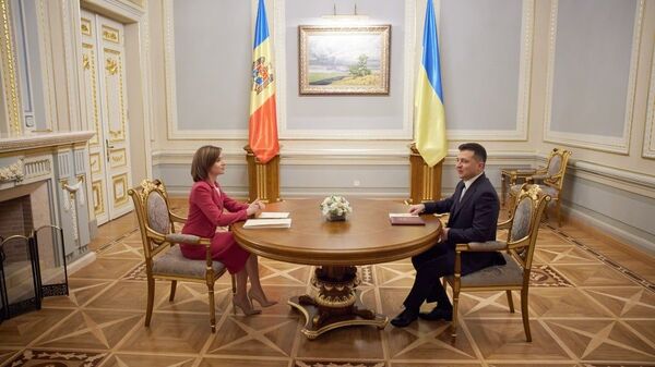 Встреча президента Молдовы Майи Санду и украинского лидера Владимира Зеленского - Sputnik Moldova