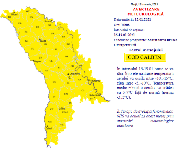 Meteorologii au emis avertizare cod galben: Iată ce ne așteaptă Meteorologii au emis avertizare cod galben: Iată ce ne așteaptă - Sputnik Moldova