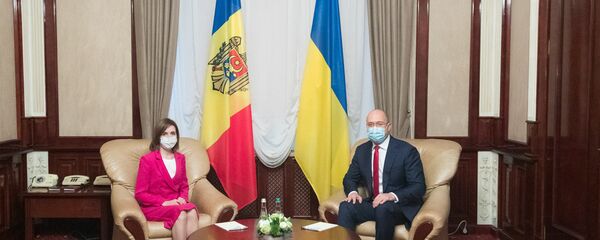  Întâlnirea președintelui Republicii Moldova, Maia Sandu, cu premierul ucrainean, Denis Shmygal - Sputnik Молдова
