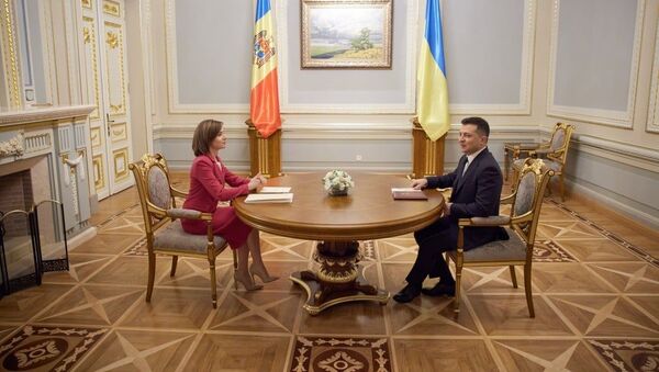 Встреча президента Молдовы Майи Санду и украинского лидера Владимира Зеленского - Sputnik Moldova