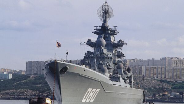 Тяжелый атомный ракетный крейсер Адмирал Нахимов на базе Северного флота РФ - Sputnik Moldova