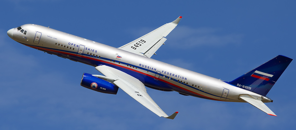 A Russian Air Force Tupolev Tu-214ON at Ramenskoye Airport - Sputnik Moldova