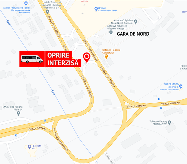 Hartă: Microbuzele nu au voie să oprească în această zonă din preajma Autogării de Nord Hartă: Microbuzele nu au voie să oprească în această zonă din preajma Autogării de Nord - Sputnik Moldova