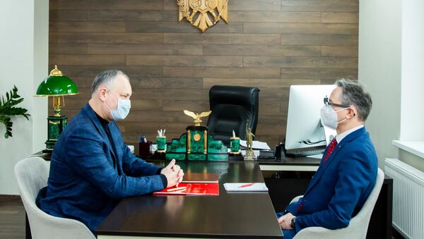 Igor Dodon s-a întâlnit cu șeful Misiunii OSCE în Republica Moldova, Claus Neukirch - Sputnik Moldova