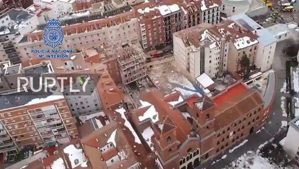Spain: Aerial images capture aftermath of deadly Madrid blast - Sputnik Moldova