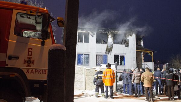 Пожар в доме престарелых в Харькове - Sputnik Молдова