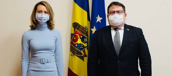 Întrevederea viceprim-ministrului pentru Reintegrare Olga Cebotari și Ambasadorul UE la Chișinău Peter Michalko - Sputnik Moldova