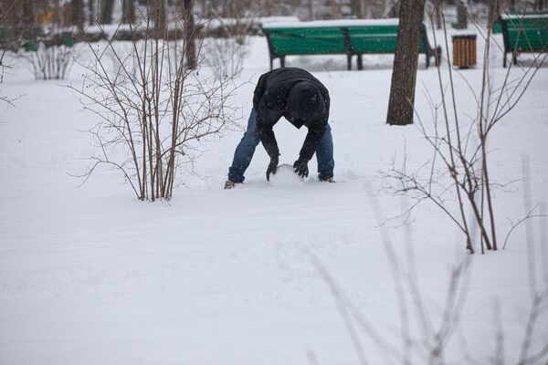 В столичный парках ситуация такая – то тут, то там лепят снеговиков... - Sputnik Молдова