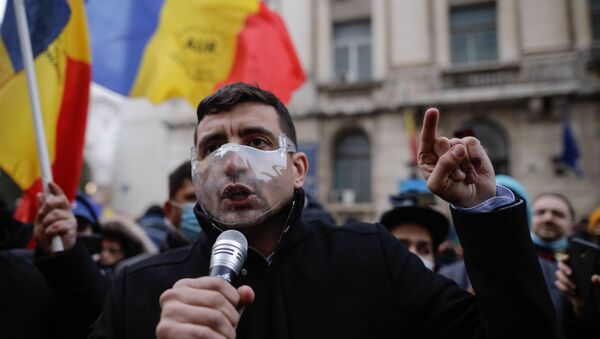 Proteste AUR la București - Sputnik Moldova-România