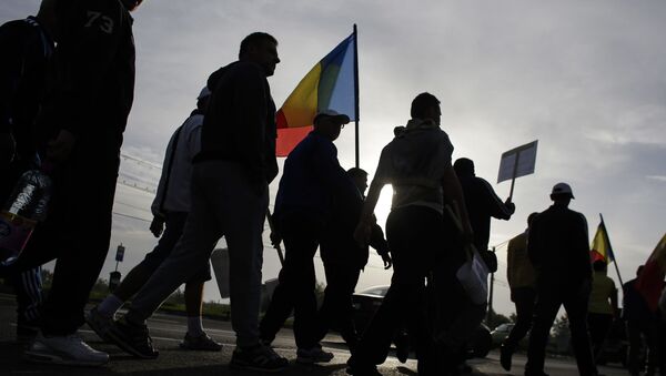 Marș, protest al minerilor - Sputnik Moldova-România