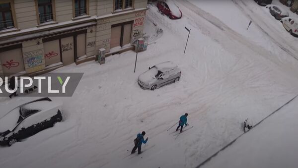 Germania: Locuitorii din Leipzig schiază pe străzi - Sputnik Moldova