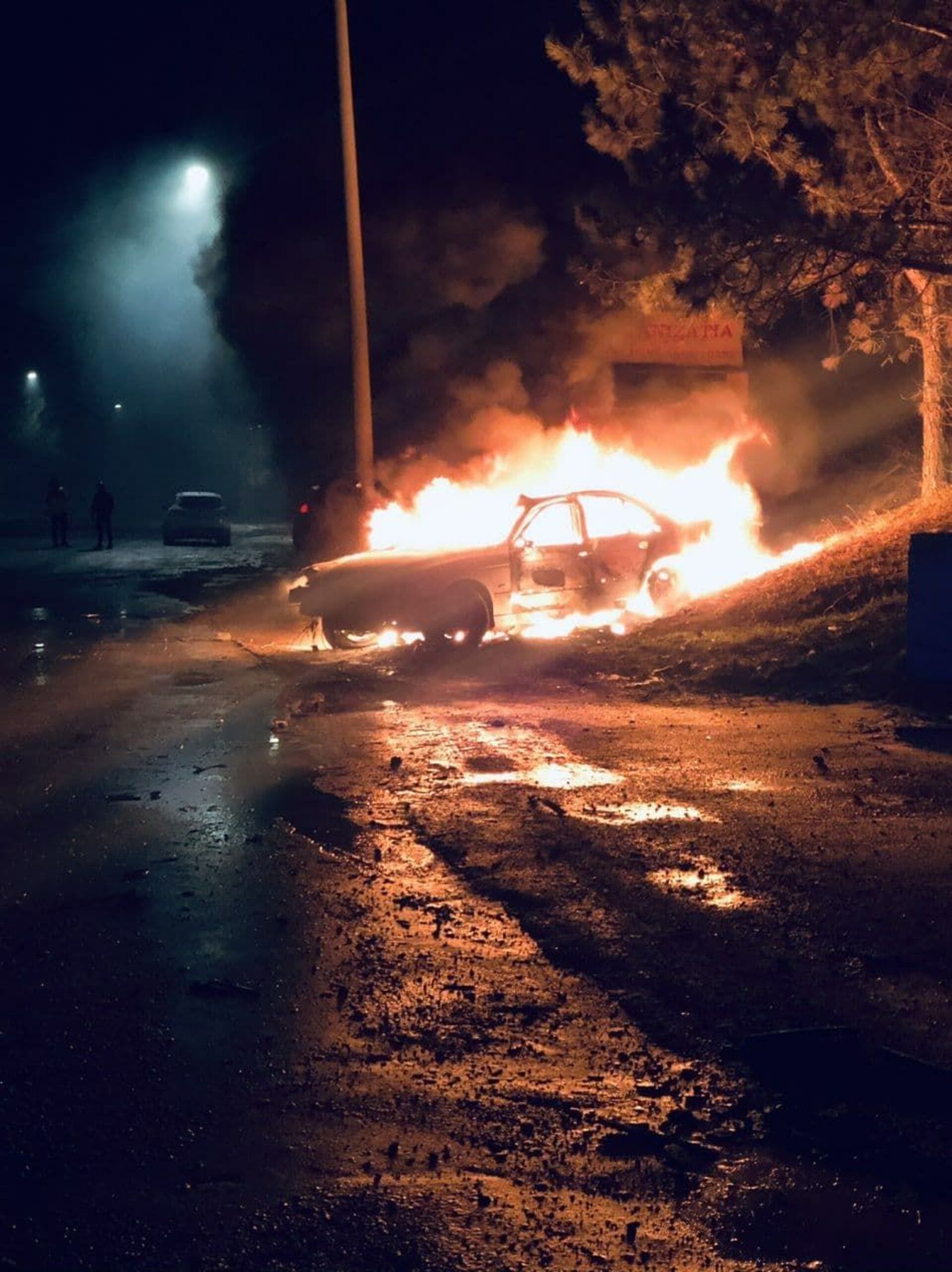 Un BMW a ars noaptea trecută în sectorul Botanica - Un pasager a murit pe loc - Foto - Sputnik Moldova, 1920, 12.02.2021