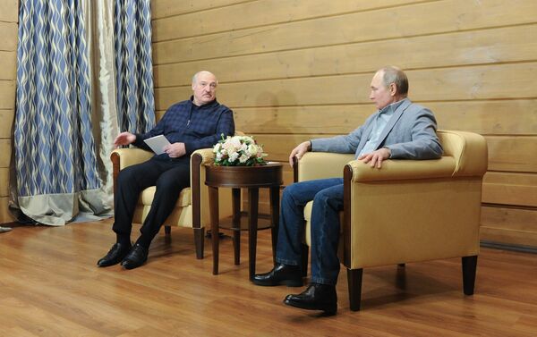 Президент РФ В. Путин встретился с президентом Белоруссии А. Лукашенко - Sputnik Moldova-România