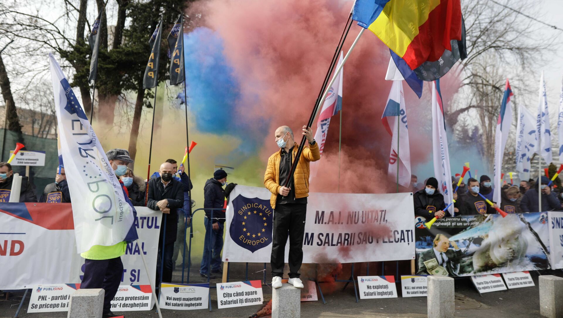 Protestul polițiștilor la Cotroceni - Sputnik Moldova-România, 1920, 24.02.2021