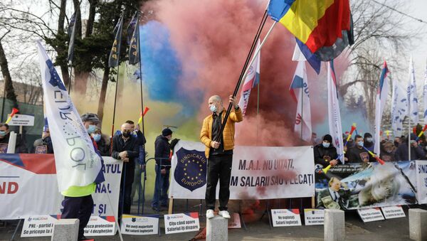 Protestul polițiștilor la Cotroceni - Sputnik Moldova-România