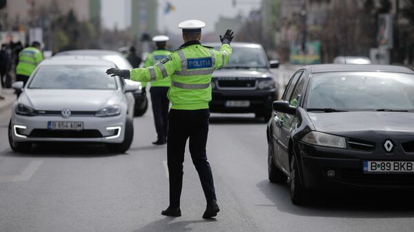 Poliția română, trafic, București - Sputnik Moldova-România