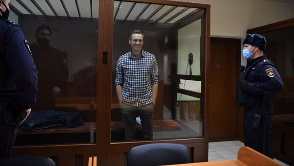 Алексей Навальный в зале Бабушкинского районного суда - Sputnik Moldova-România