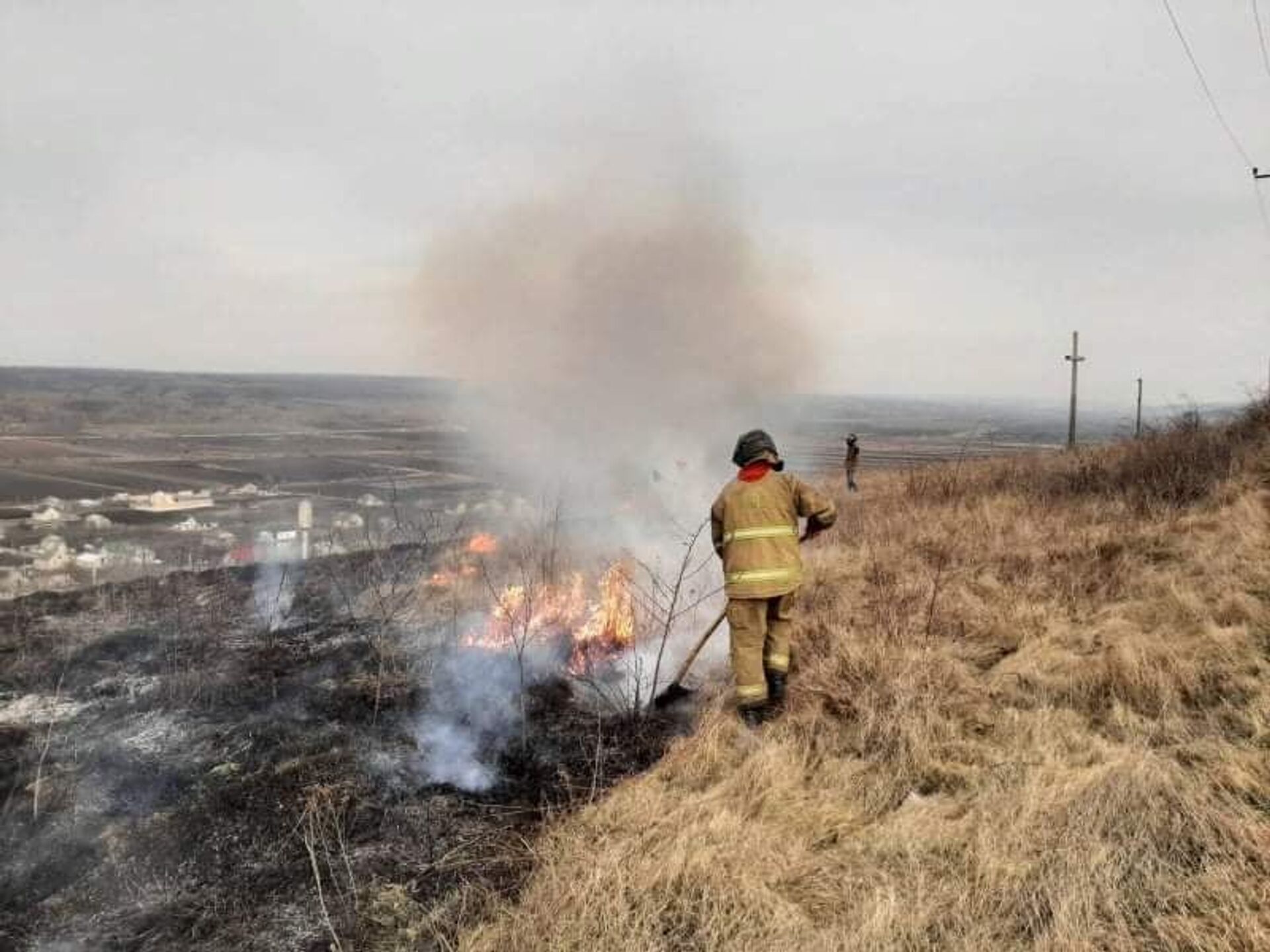 Фото: в Молдове горят трава и камыш: о чем просят пожарные - Sputnik Молдова, 1920, 05.03.2021