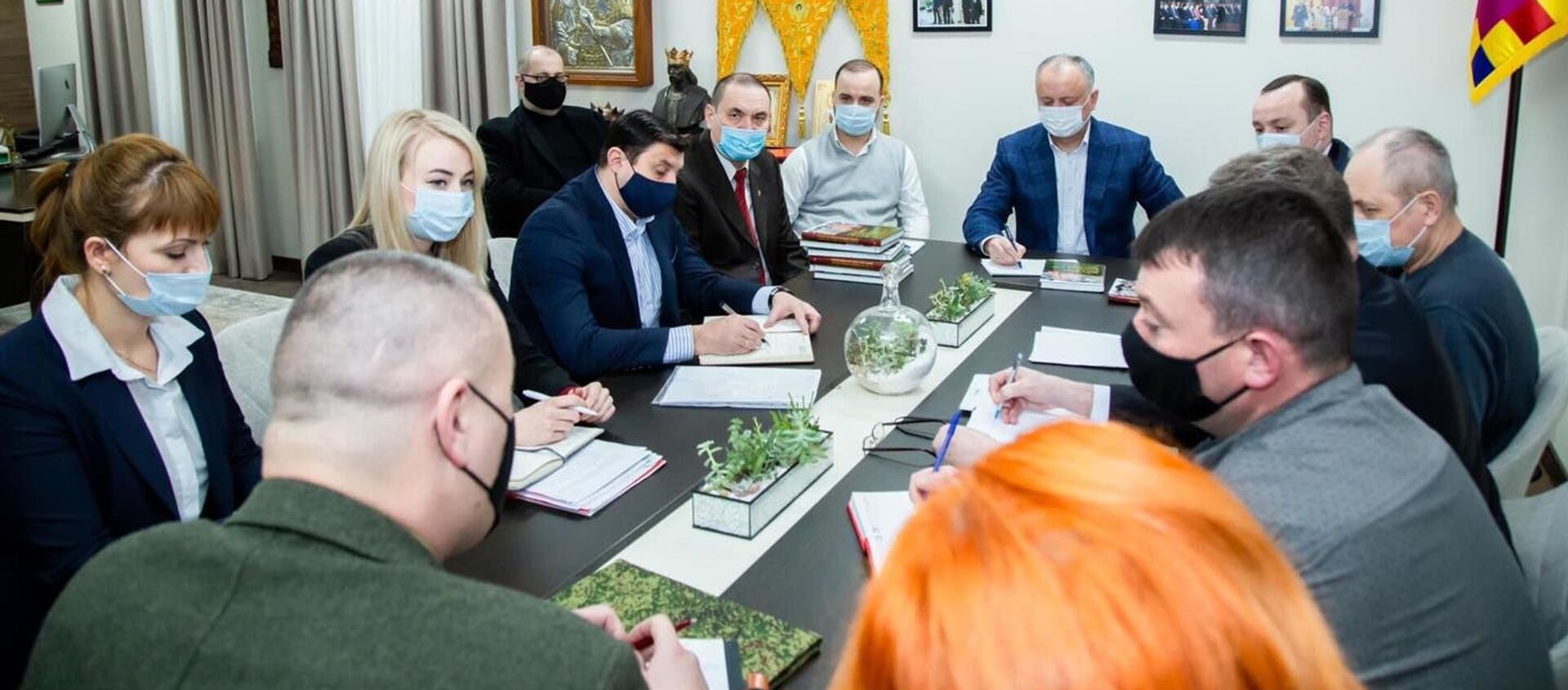  Igor Dodon, la o întrevedere de lucru cu membrii Comitetului Național „Victoria” - Sputnik Молдова, 1920, 17.03.2021
