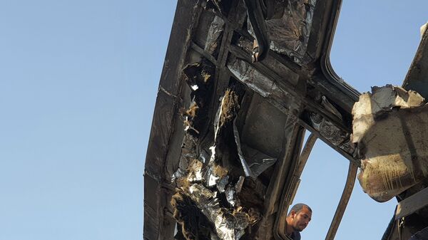 Обломки одного из пассажирских поездов, столкнувшихся на юге Египта - Sputnik Молдова