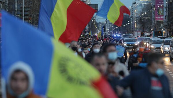 Protest la București împotriva restricțiilor Covid - Sputnik Moldova-România